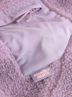 Sweaters En Hoody´S|Jassen En Jacks|Next - Button Up Fleece Jacket (3-16yrs) Lila-paars
