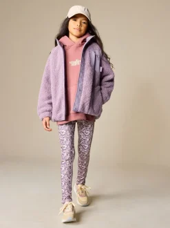 Sweaters En Hoody´S|Jassen En Jacks|Next - Button Up Fleece Jacket (3-16yrs) Lila-paars