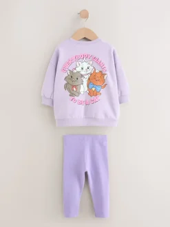Sets En Combisets|Truien En Breisels|Next Lila-paars - Disney Aristocats sweatshirt en legging set (3mnd-7jr)