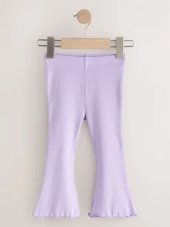 Broeken En Leggings|Next Lila-paars - Geribbelde flare legging (3 mnd-7 jr)