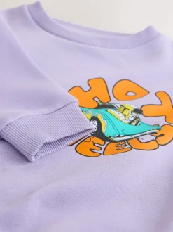 Truien En Breisels|Sweaters En Hoody´S*Next Lila-paars - Hot Wheels Crew Neck Sweatshirt (9mths-8yrs)