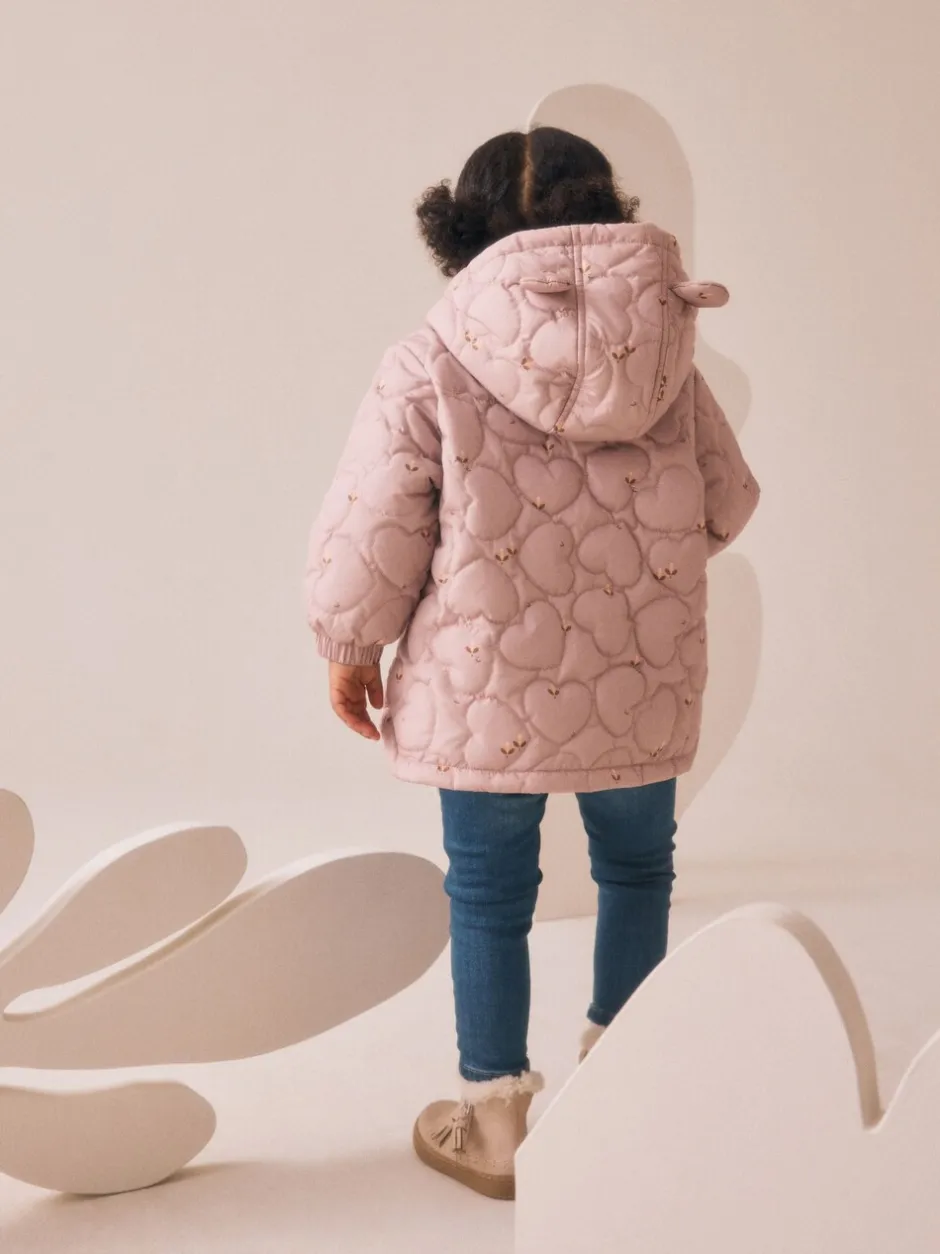 Jassen, Jacks En Kinderwagenpakjes|Jassen En Jacks*Next - Regenbestendige jas met hartjesmotief (3mnd -7jr) Lila-paars