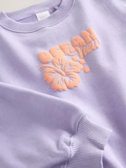 Sweaters En Hoody´S|Next - Sweatshirt (3 - 16 jr) Lilapaars bloem