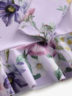Badkleding|Badkleding|Next - Zonbeschermende zwemset (3 mnd-7 jr) Lila-paars gebloemd