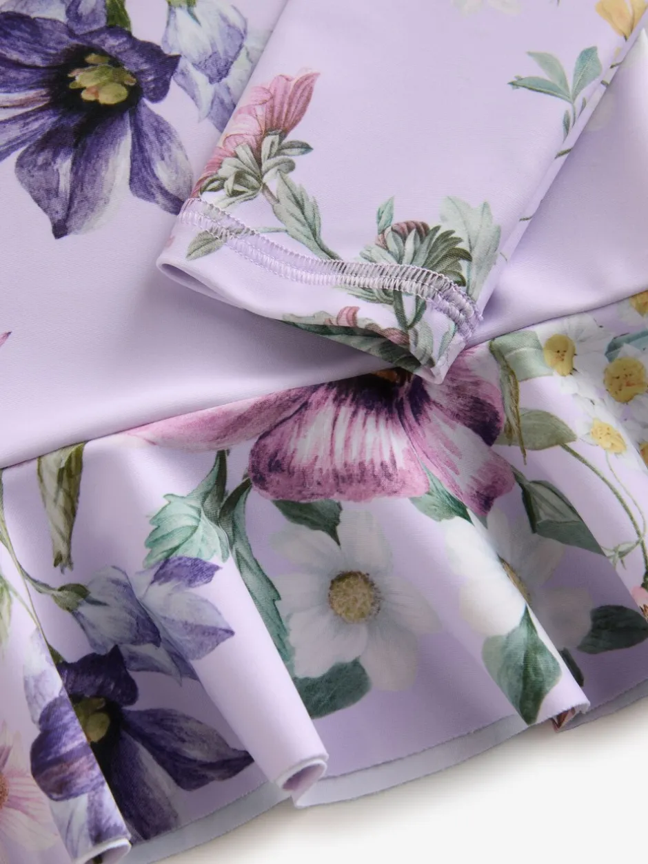 Badkleding|Badkleding|Next - Zonbeschermende zwemset (3 mnd-7 jr) Lila-paars gebloemd