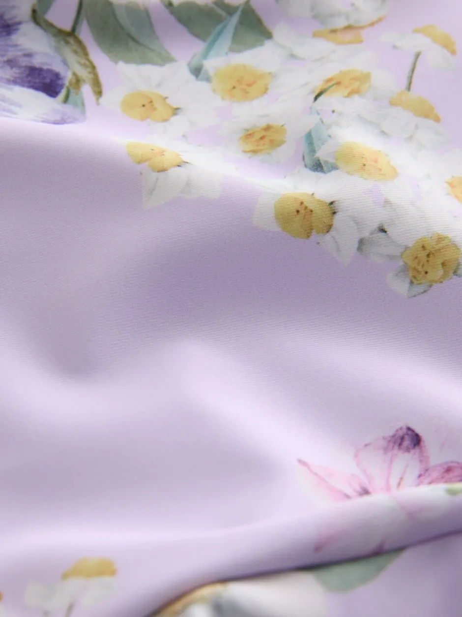 Badkleding|Badkleding|Next - Zonbeschermende zwemset (3 mnd-7 jr) Lila-paars gebloemd