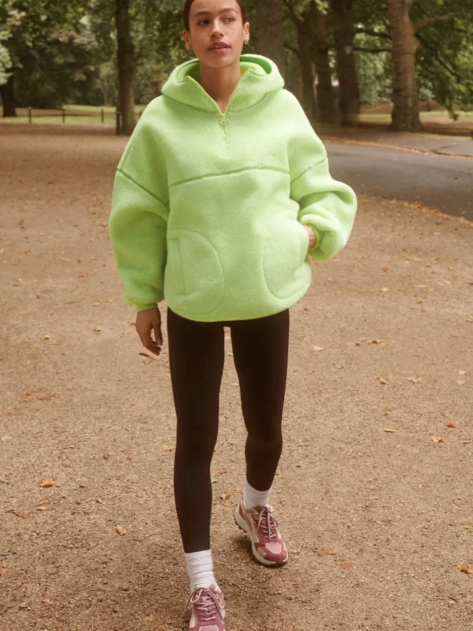 Hoody's En Sweatshirts*Next - Active jack met capuchon van borg Limoengroen