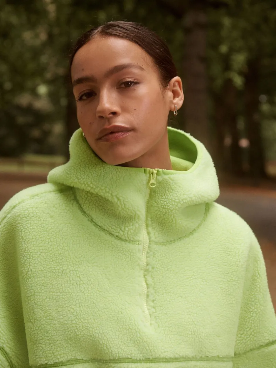 Hoody's En Sweatshirts*Next - Active jack met capuchon van borg Limoengroen