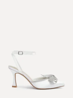 Schoenen Met Hakken*Linzi Bruidskleding Angela Satijn Diamante Strik detail pumps