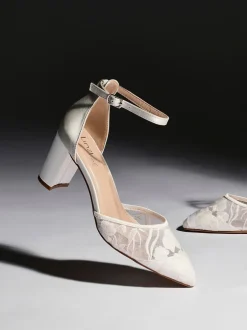 Schoenen Met Hakken*Linzi Essence Bloemen kant hakken