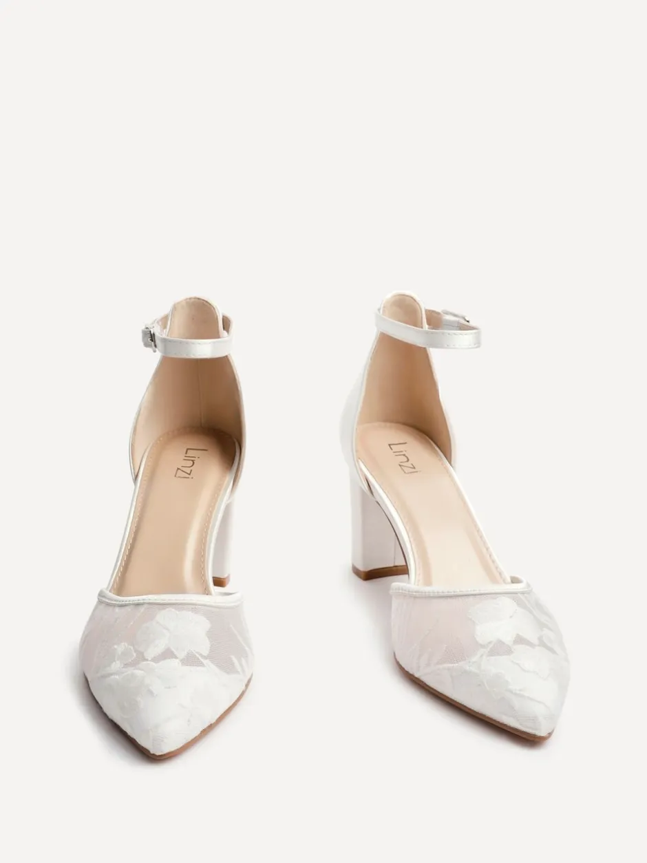 Schoenen Met Hakken*Linzi Essence Bloemen kant hakken