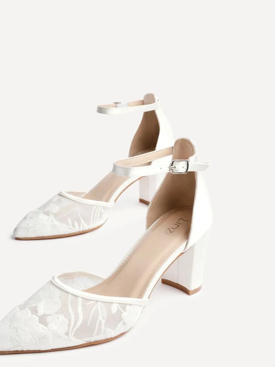 Schoenen Met Hakken*Linzi Essence Bloemen kant hakken