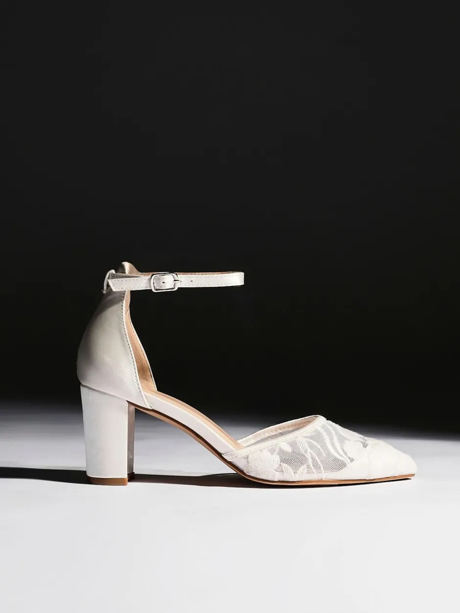 Schoenen Met Hakken*Linzi Essence Bloemen kant hakken