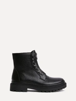 Boots*Linzi Launch Military Boots With Front Zip Detail