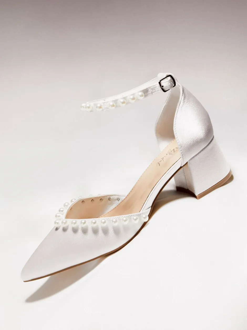 Schoenen Met Hakken*Linzi Swan Court Heels With Pearl Details