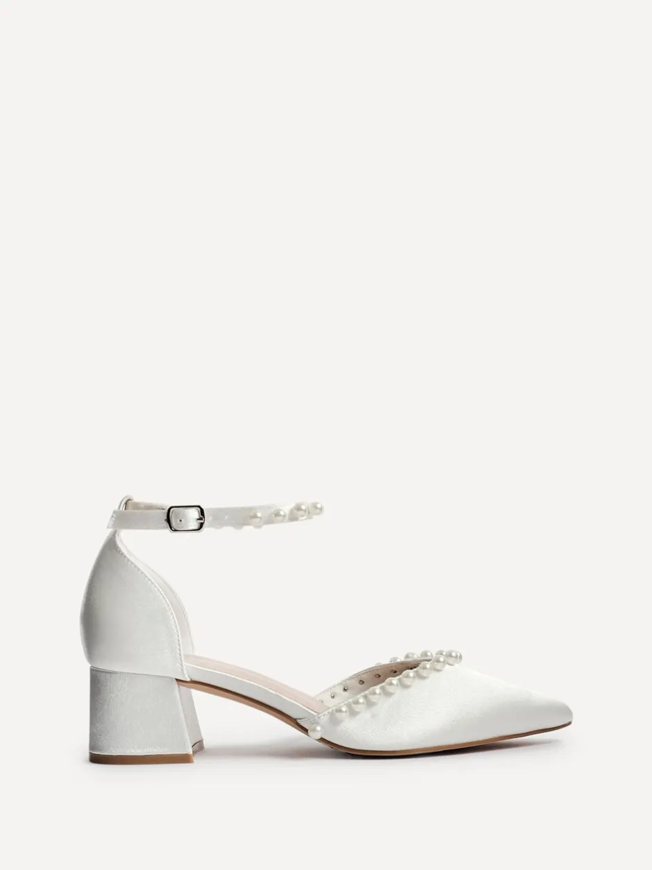 Schoenen Met Hakken*Linzi Swan Court Heels With Pearl Details