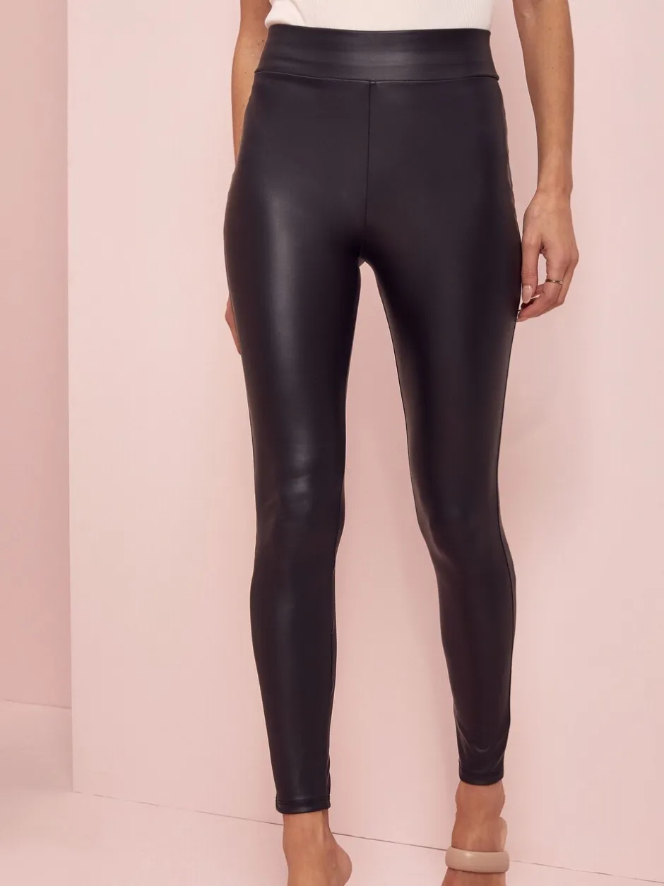 Leggings En Joggingbroeken*Lipsy - Legging met hoge taille en leerlook