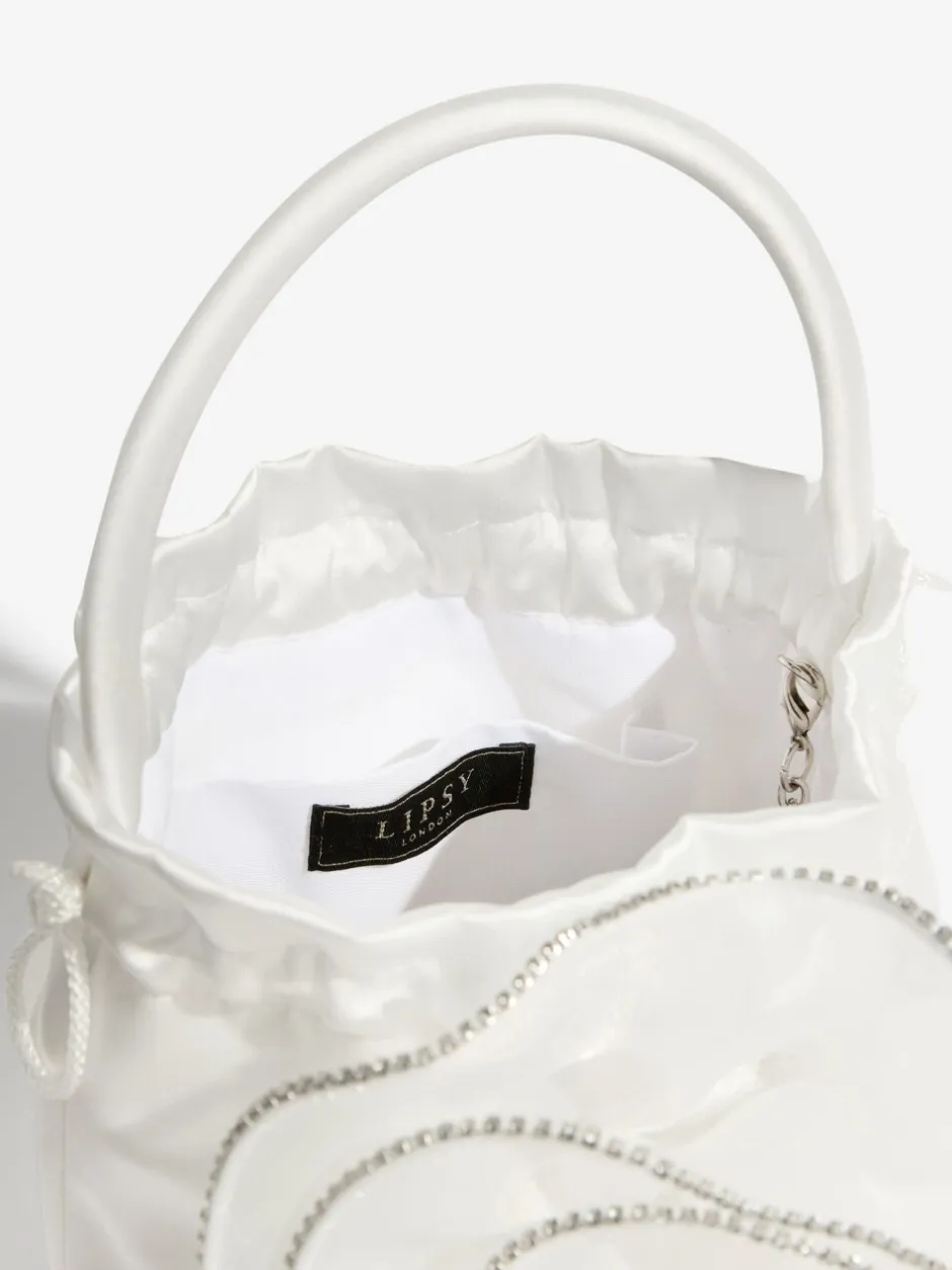 Tassen En Portemonnees|Lipsy Bridal Embellished Rose Top Handle Bag