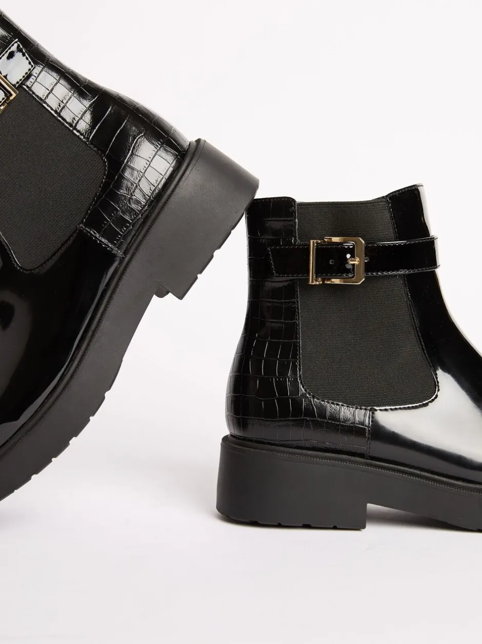 Boots|Lipsy Chelsea Boots met imitatiekrokodileffect
