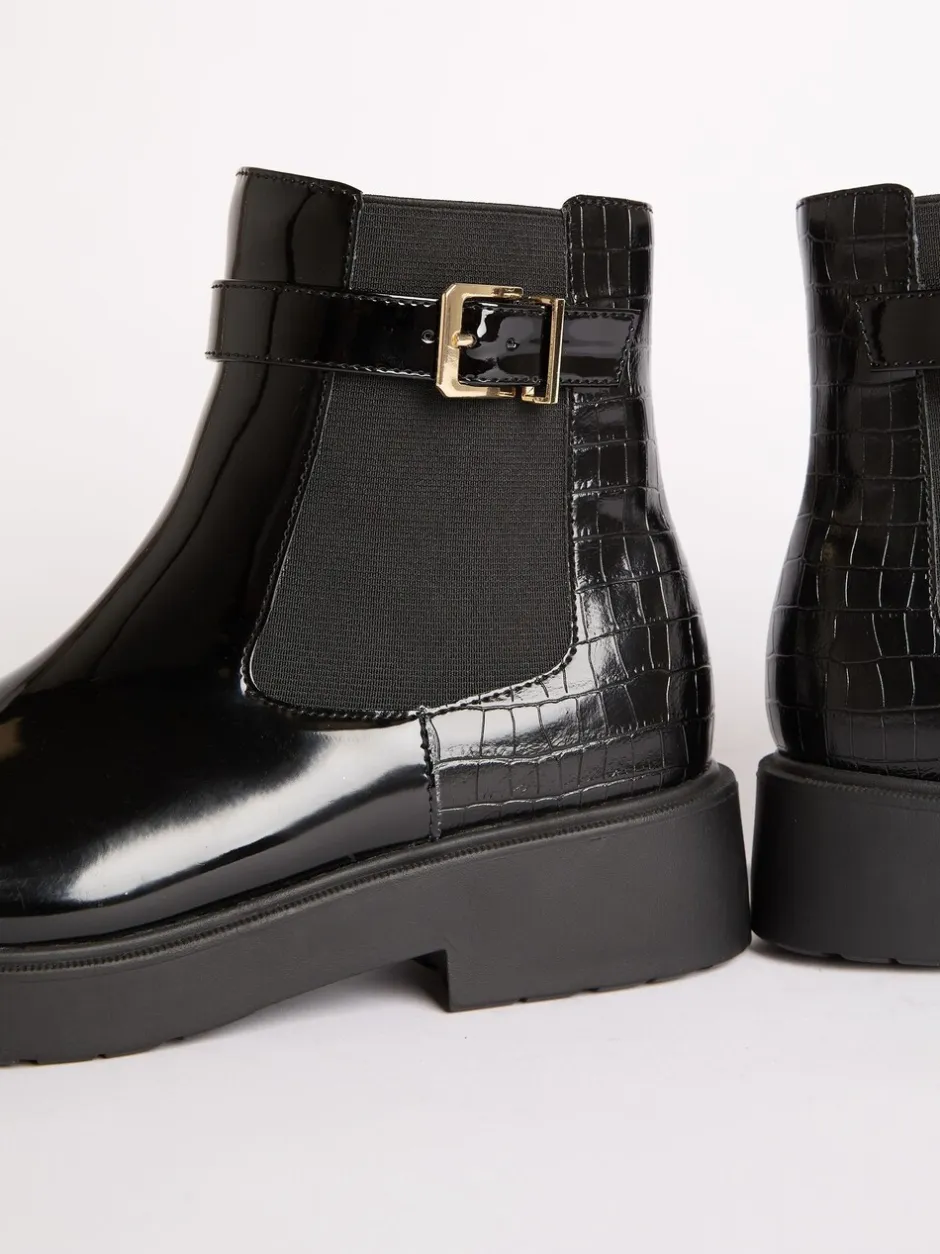 Boots|Lipsy Chelsea Boots met imitatiekrokodileffect