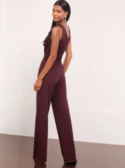 Jumpsuits En Playsuits|Lipsy Floral 3D Textured Halter Jumpsuit