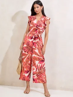 Jumpsuits En Playsuits*Lipsy Flutter Sleeve V-Neck Jumpsuit