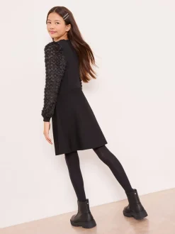 Gebreide Kleding|Jurken*Lipsy gebreide jurk met getextureerde mouwen (5-16jr)
