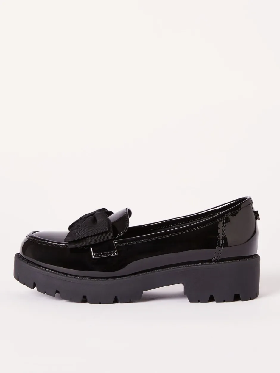 Schoolkleding*Lipsy lakleren instaploafers met dikke strik en school schoenen