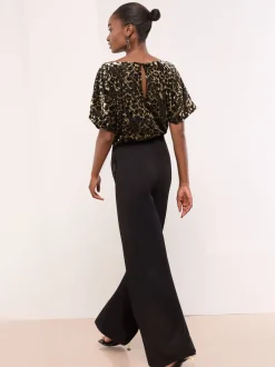 Jumpsuits En Playsuits|Gelegenheidskleding|Lipsy Leopard Print Sleeveless Cowl Neck Jumpsuit