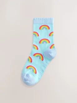 Sokken En Panty's|Sokken En Panty's*Little Bird by Jools Oliver set van 5 paar sokken met regenboogprint