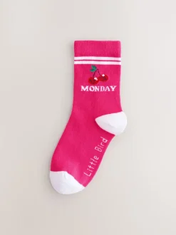 Sokken En Panty's|Sokken En Panty's|Little Bird by Jools Oliver Pastel Rainbow Days Of The Week Socks 7 Pack