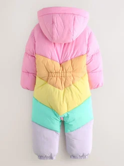 Jassen, Jacks En Kinderwagenpakjes|Jassen En Jacks|Little Bird by Jools Oliver regenbestendig sneeuwpak met pastelkleurige regenboogvlakken