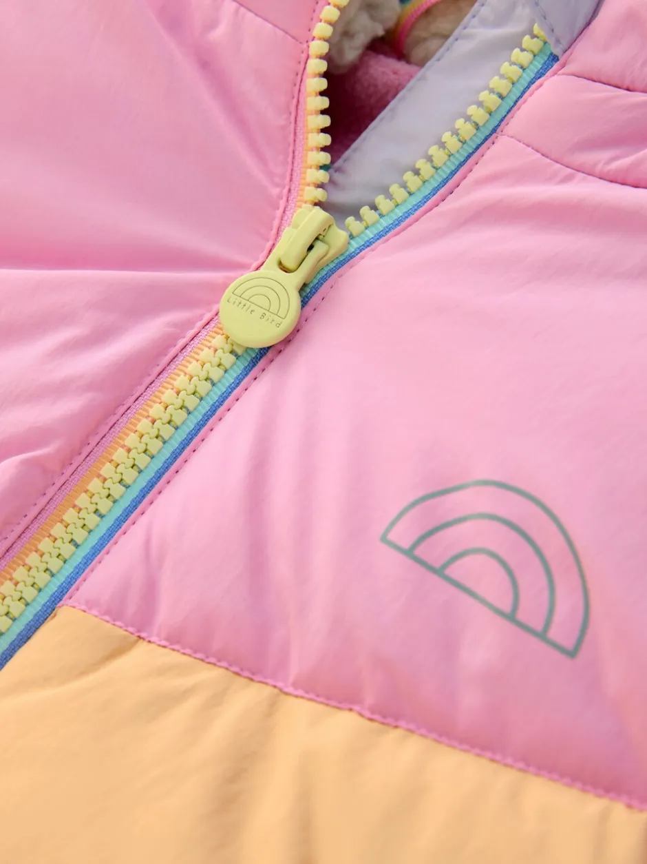 Jassen, Jacks En Kinderwagenpakjes|Jassen En Jacks|Little Bird by Jools Oliver regenbestendig sneeuwpak met pastelkleurige regenboogvlakken