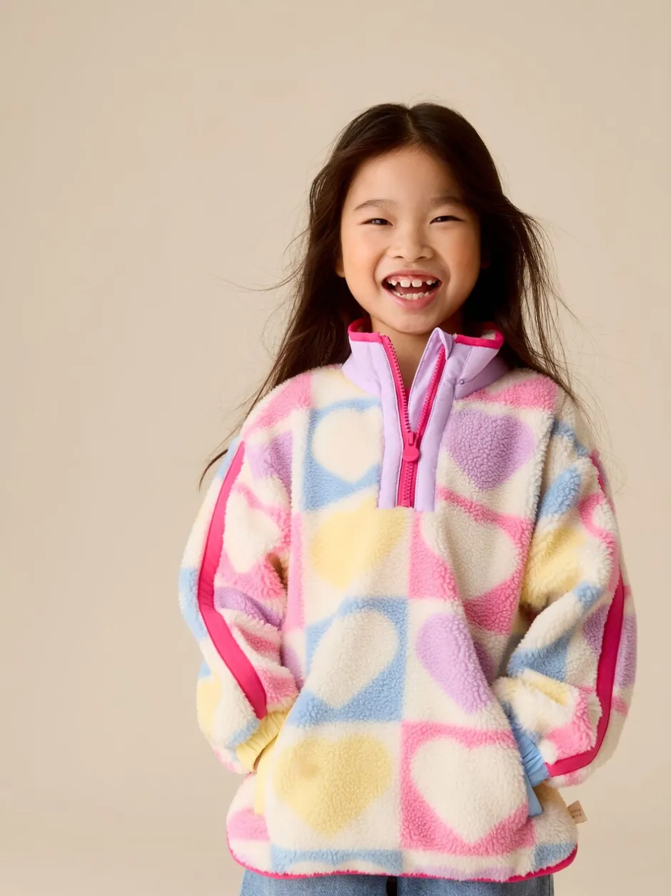 Jassen, Jacks En Kinderwagenpakjes|Jassen En Jacks|Little Bird by Jools Oliver Heart Colourblock Borg Fleece