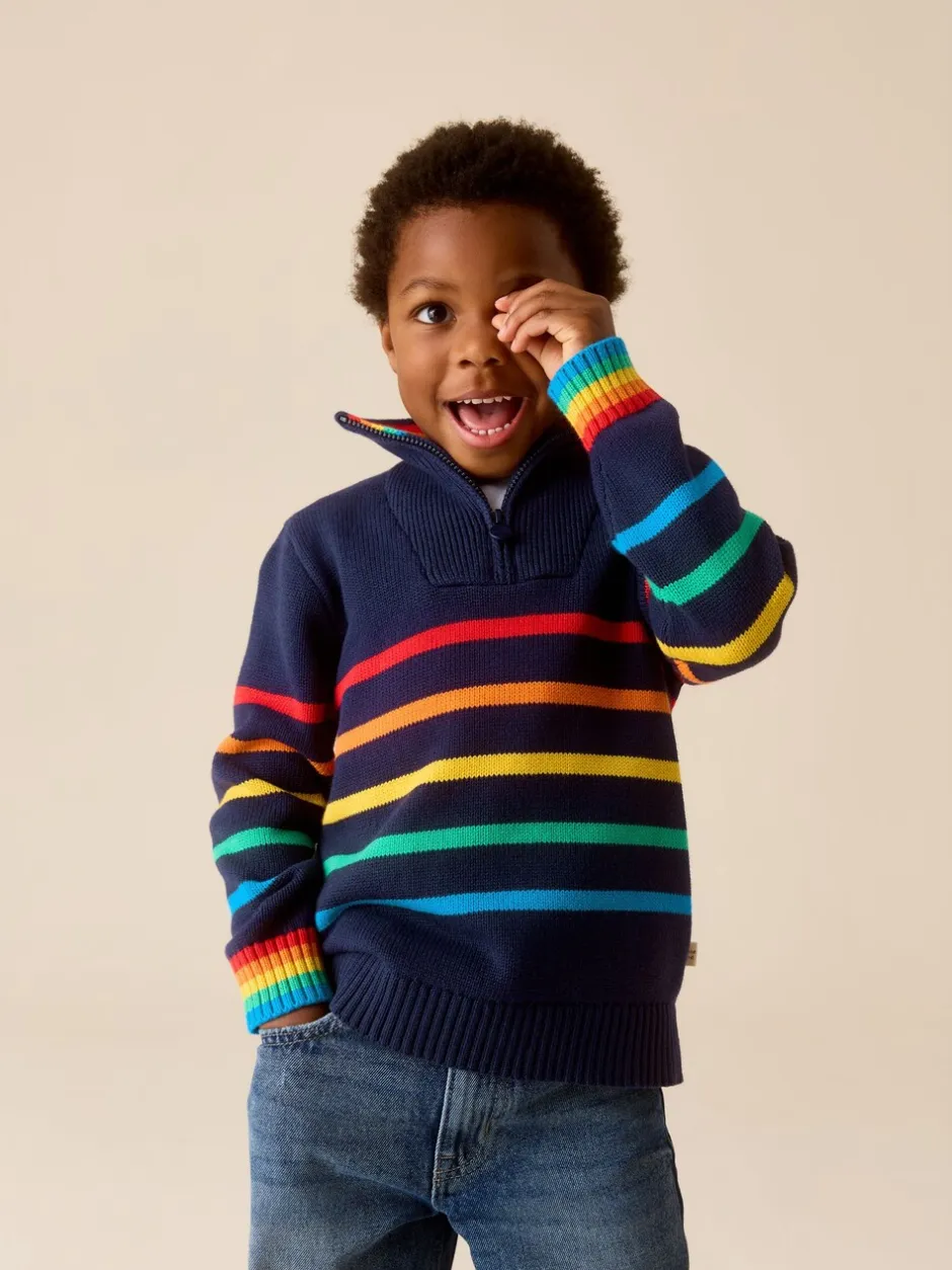 Truien En Breisels|Truien En Breisels*Little Bird by Jools Oliver Knitted Long Sleeve 1/4 Zip Jumper
