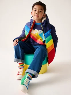 Jassen, Jacks En Kinderwagenpakjes|Jassen En Jacks*Little Bird by Jools Oliver Heldere Chevron Regenbestendige Gevoerde jas