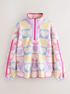 Hoody's En Sweatshirts|Little Bird by Jools Oliver Heart Colourblock Borg Fleece