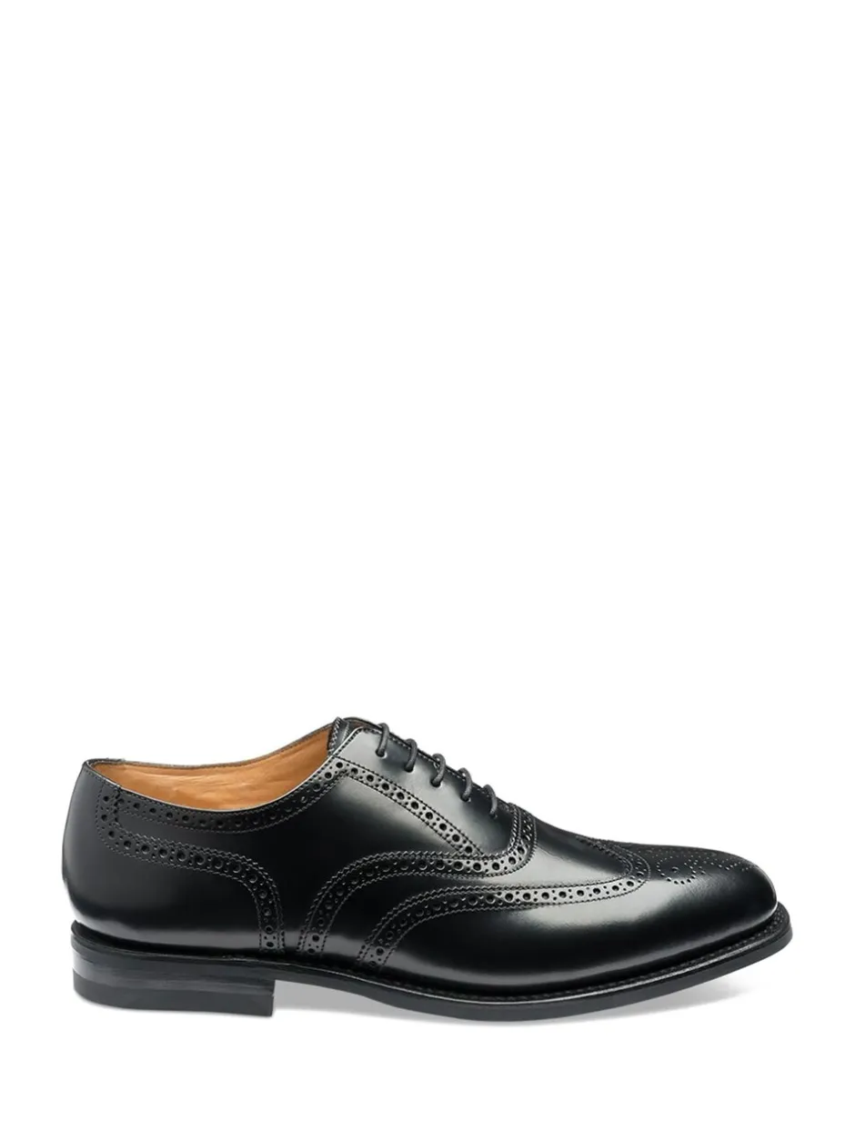 Schoenen|Formele Schoenen|Loake 302brg Oxford-brogues van zwart gepolijst leer