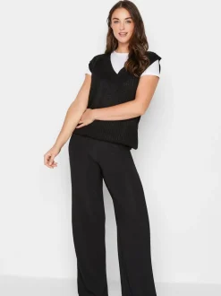 Kostuums En Werkkleding*Long Tall Sally palazzo-stretchbroek met wijde pijpen