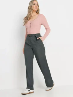 Kostuums En Werkkleding*Long Tall Sally Wide Leg Belted Trousers