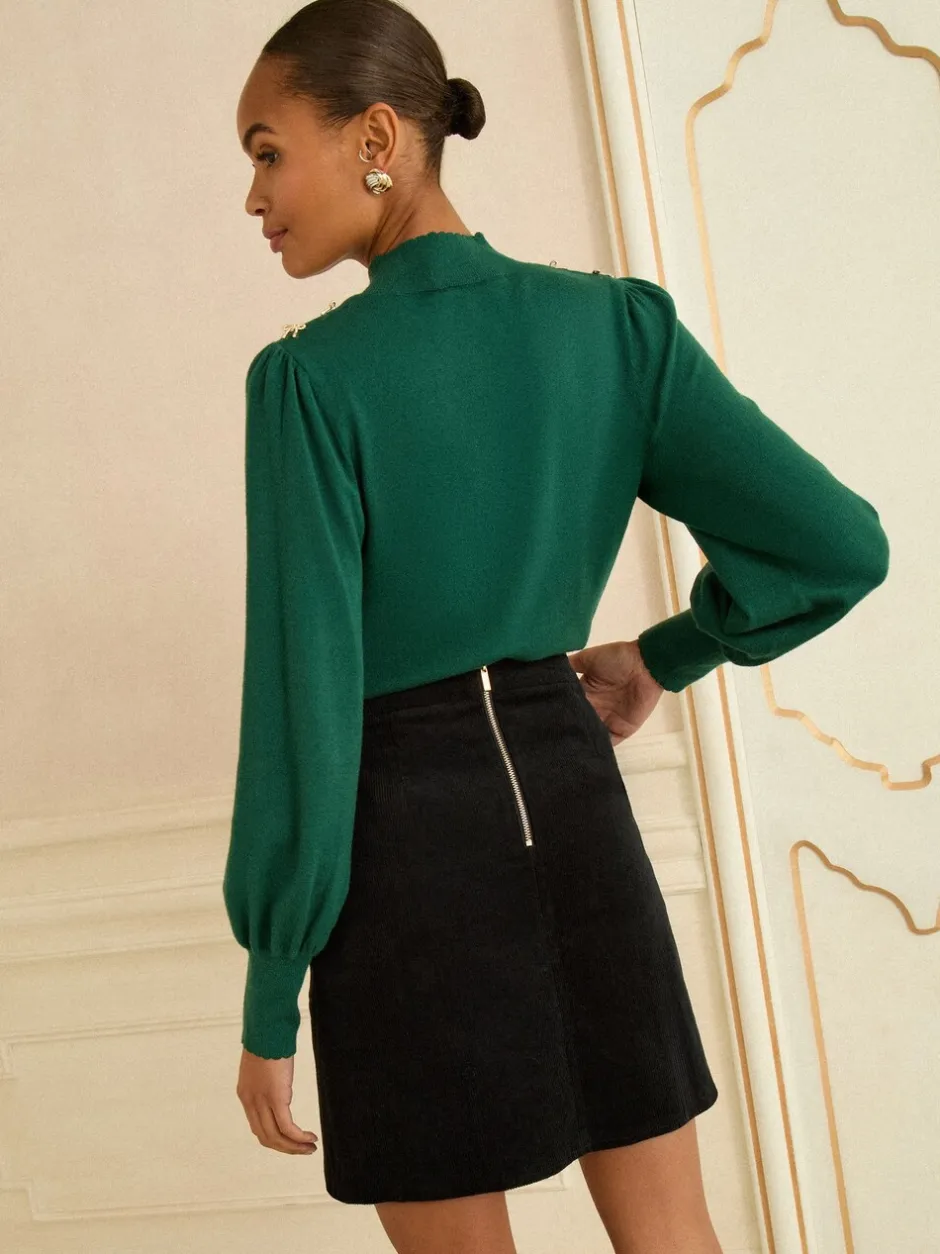 Rokken|Love & Roses Corduroy Mini Skirt