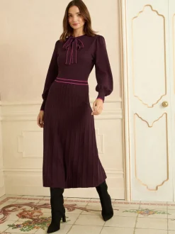 Gebreide Kleding|Jurken*Love & Roses gebreide midi-jurk