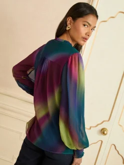 Blouses En Overhemden|Tops En T-Shirts*Love & Roses Long Sleeve Notch Neck Blouse