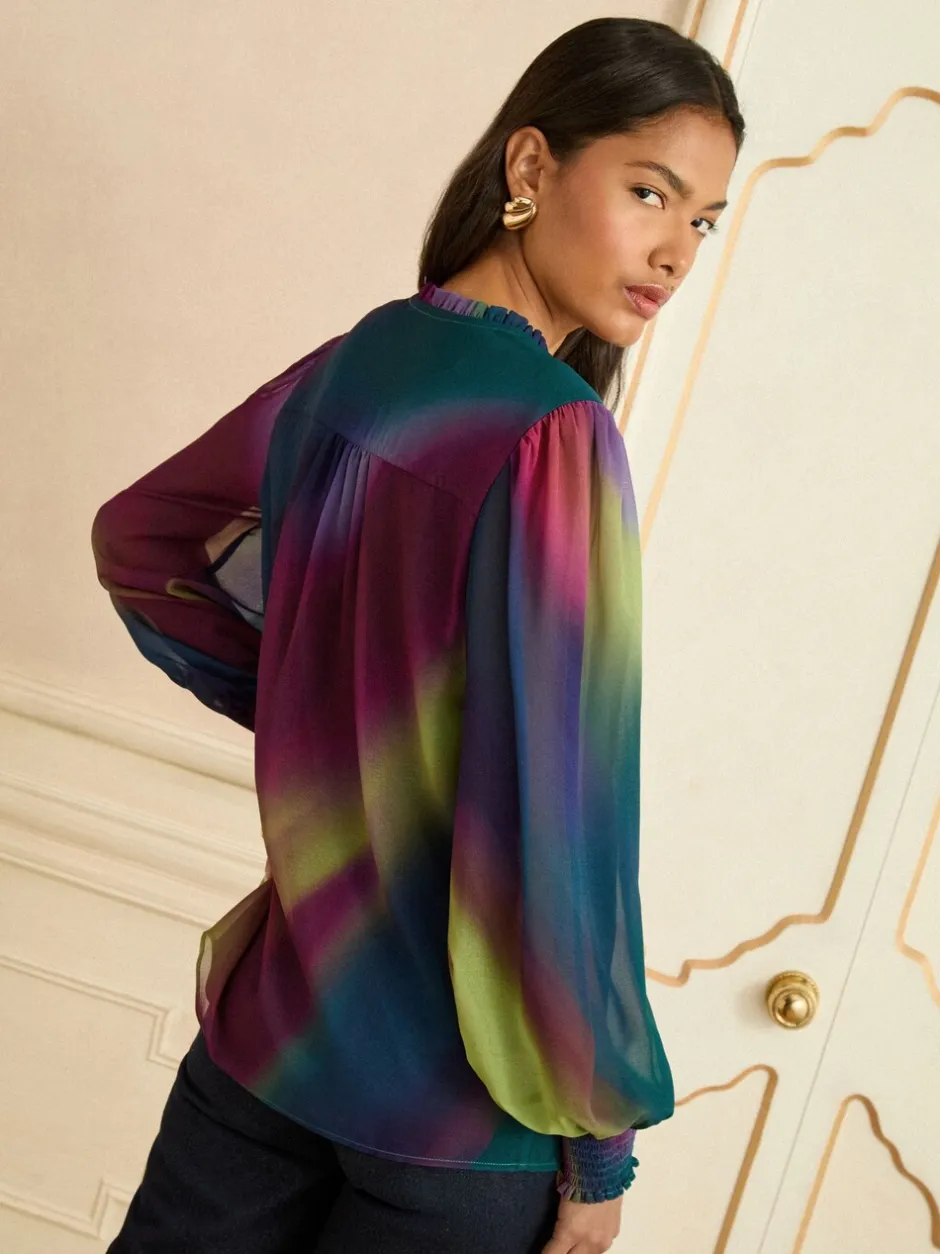 Blouses En Overhemden|Tops En T-Shirts*Love & Roses Long Sleeve Notch Neck Blouse
