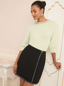 Rokken*Love & Roses Wrap Mini Skirt