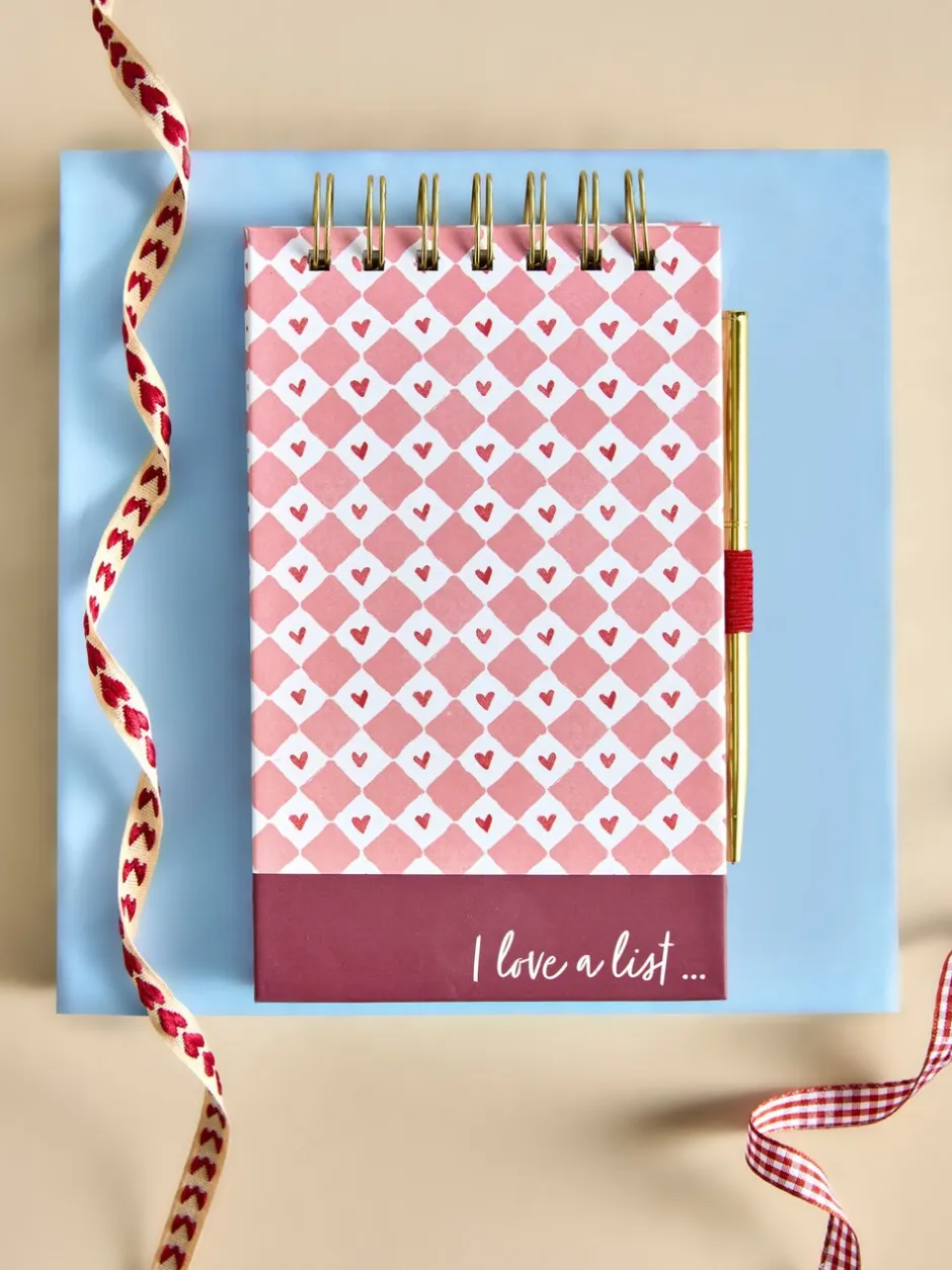 Thuiskantoor*Next Love Heart List Pad and Pen