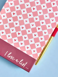 Thuiskantoor*Next Love Heart List Pad and Pen