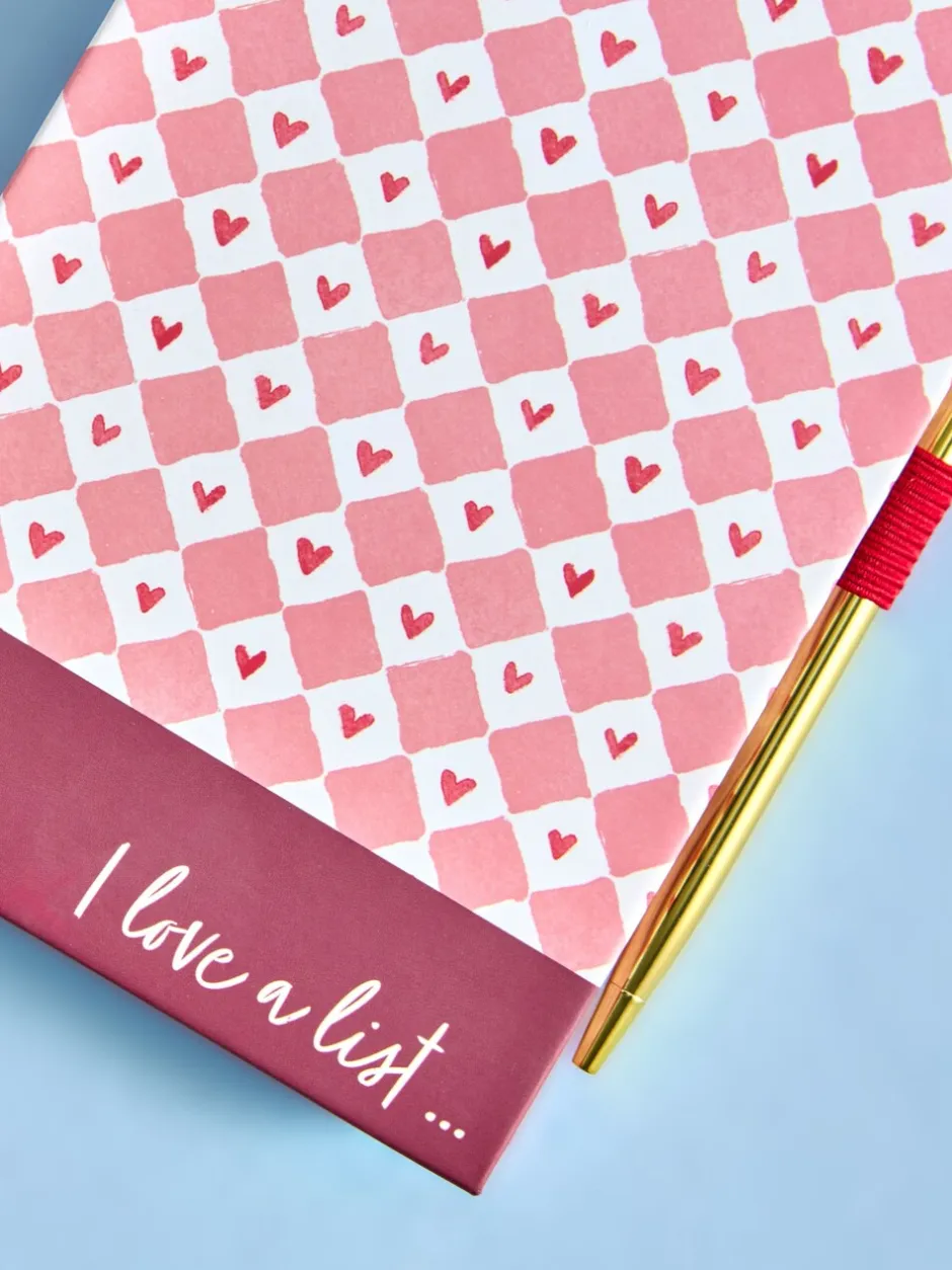 Thuiskantoor*Next Love Heart List Pad and Pen