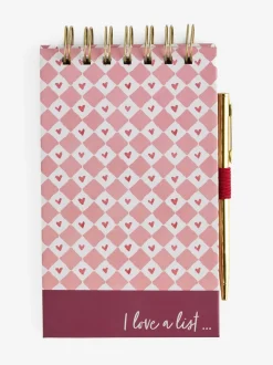 Thuiskantoor*Next Love Heart List Pad and Pen