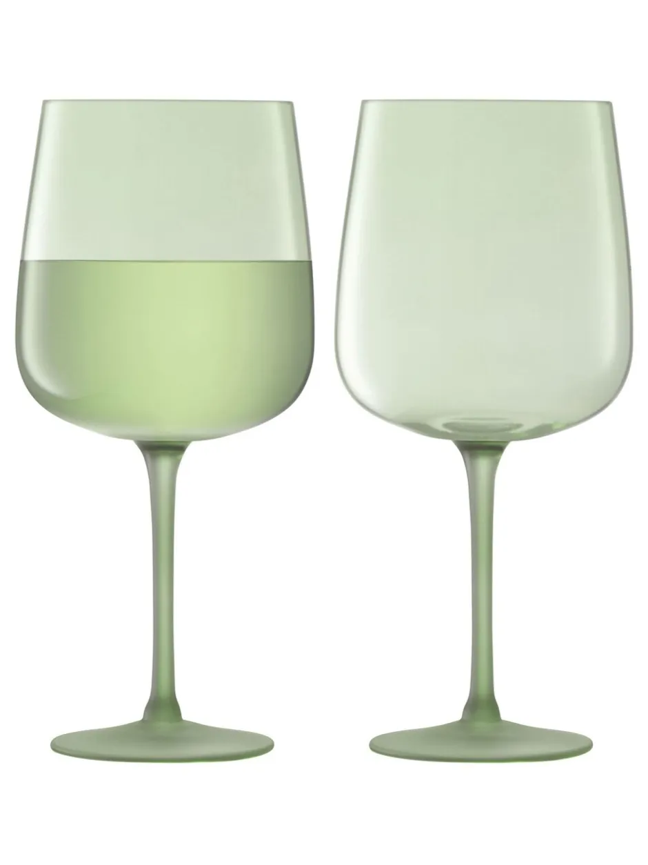 Glas*LSA International Arc Contrast Wine Glasses Set of 2 330ml MOSS - Groen